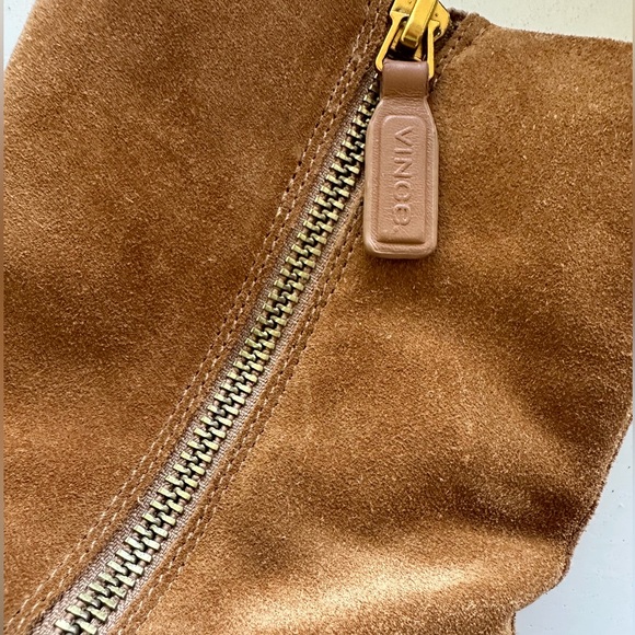 VINCE KADY Water Repellent Tan Suede Boots Sz 10 - Picture 5 of 5
